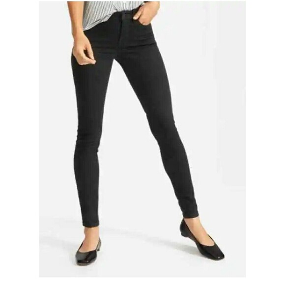 Everlane Black Authentic Stretch Mid Rise Skinny Jeans Womens 32x32 - Picture 2 of 13